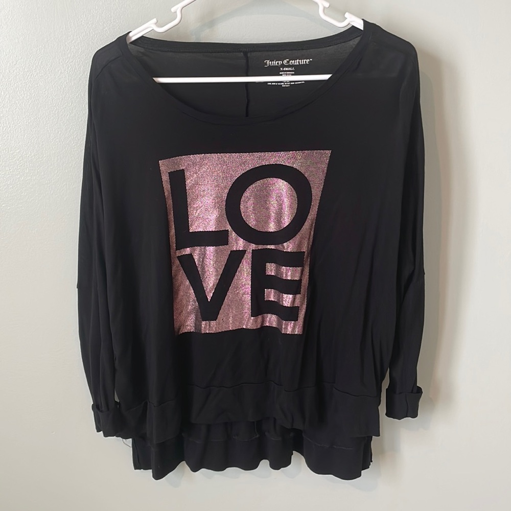 Juicy Couture high-low long sleeved tee 🖤💕
